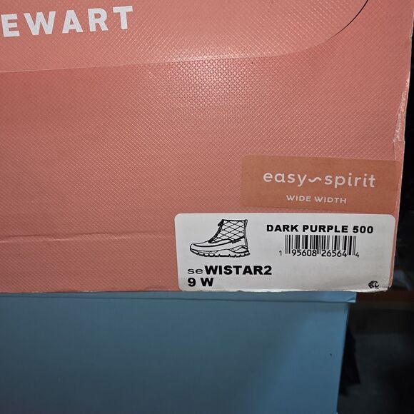 NEW EASY SPIRIT PURPLE COMFORT WATERPROOF WEDGE BOOTS  SIZE 9 W $125 - Picture 8 of 9